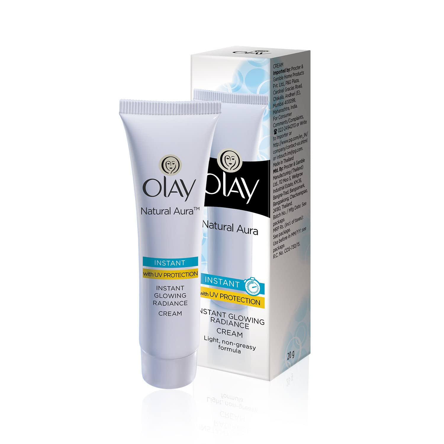 Olay Natural Aura Vitamin B3, Pro B5, E with UV Protection,20 gm